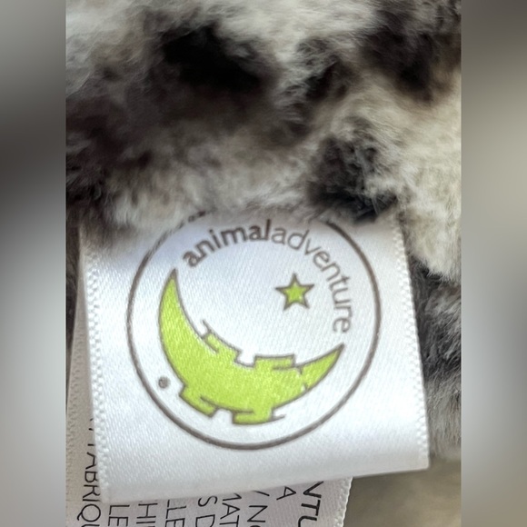 Animal Adventure White Gray & Black Leopard Print Plush 18” Soft Stuffed Animal - Picture 11 of 16